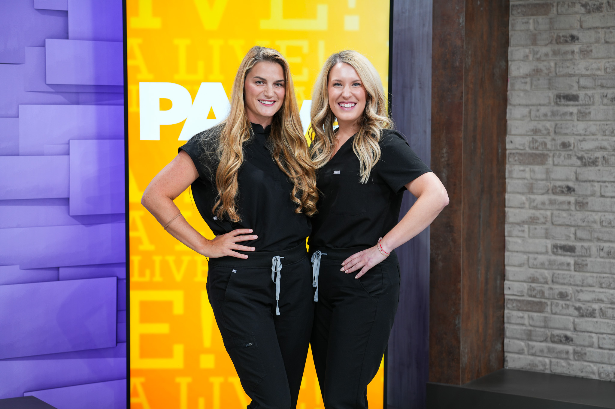 Bailey McGloin and Caitlin Mesko, Certified Physician Assistants, on the set of PA Live!